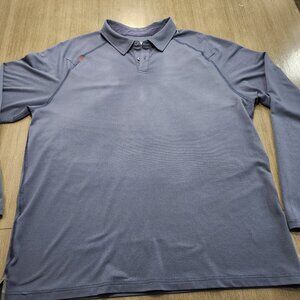 Rhone Mens XL Long Sleeve Blue Polo Shirt